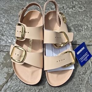 Birkenstock Big Buckle New BeigeMilano Sandals Size 6.5
